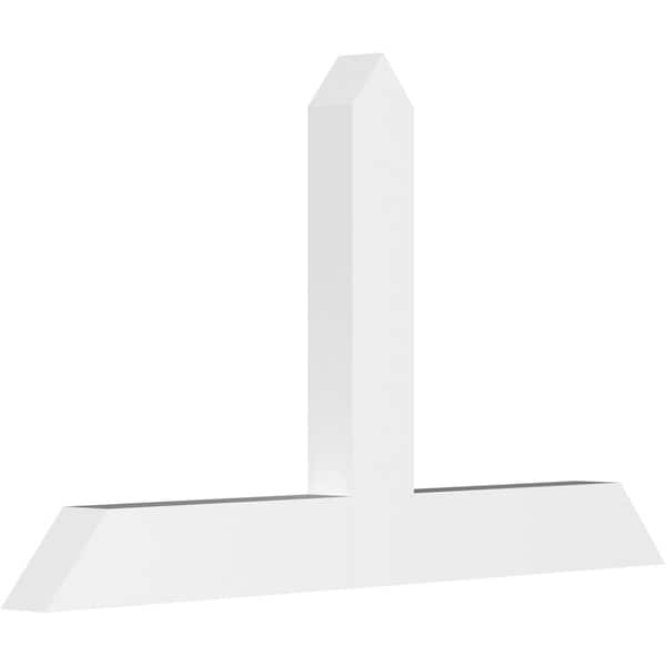 Ekena Millwork Portland Architectural Grade PVC Gable Bracket, 60"W x 35"H x 4"D x 6"F, 14/12 Pitch GBP060X35X0406POR00 - main